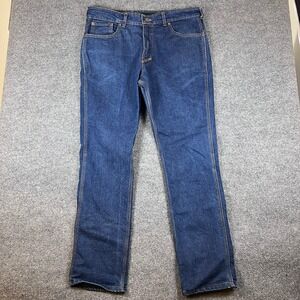 Origin Maine Jeans Mens 38x34 Blue Dark Wash Denim Stretch Made in USA